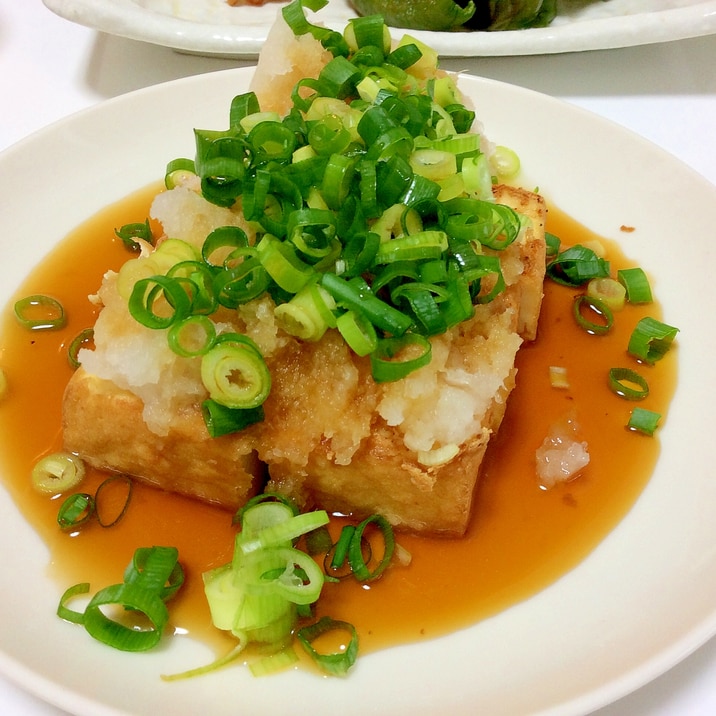 簡単ヘルシー 厚揚げ焼きでも油ゼロ ウマウマ厚揚げ レシピ 作り方 By ジョージパッド 楽天レシピ